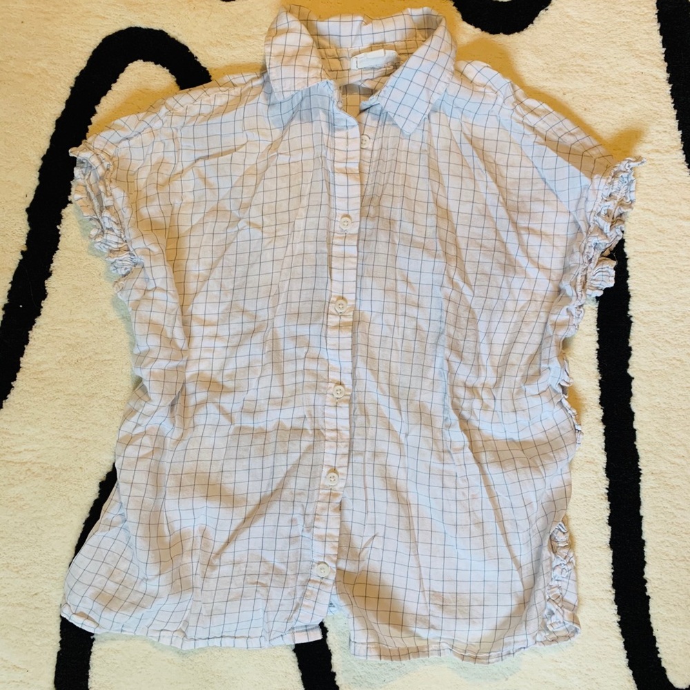 No Sleeve Geometric/Abstract Shirt